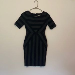 Black and charcoal fitted dress!